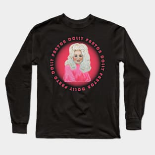 dolly parton circle pink Long Sleeve T-Shirt